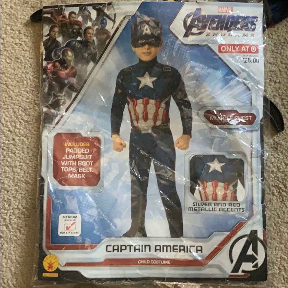 Gently Used Captain America Child Costume
